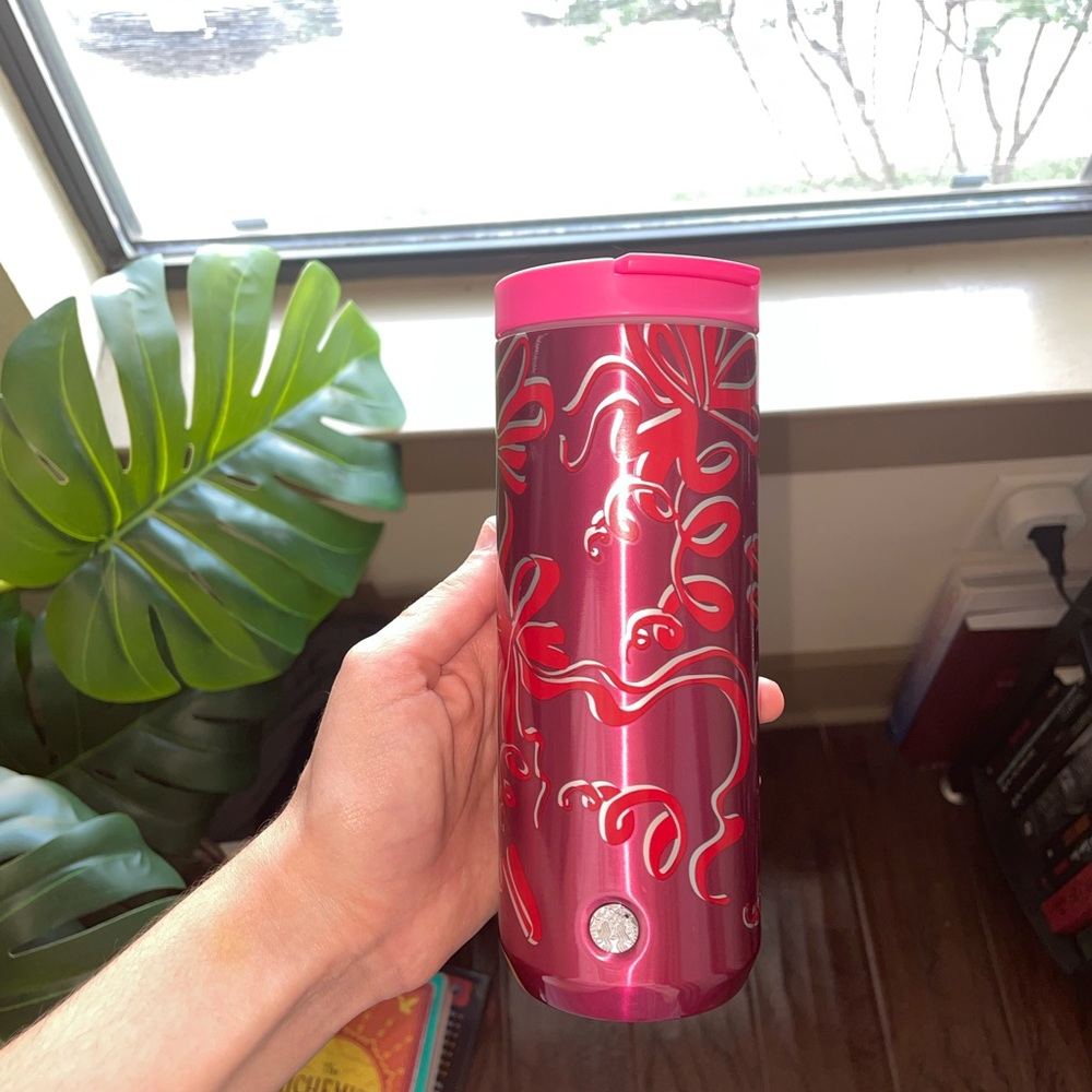 Pink Bow Starbucks Travel Mug 12oz